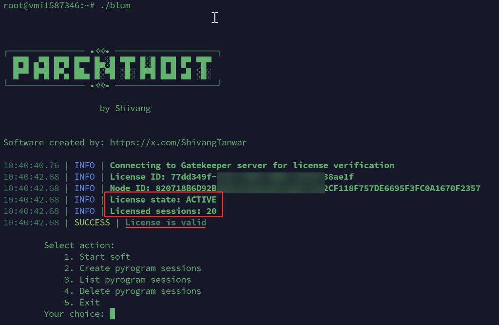 PARENTHOST Telegram Bot